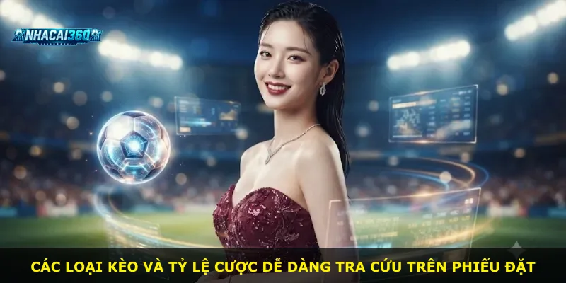 Các loại kèo và tỷ lệ cược dễ dàng tra cứu trên phiếu đặt