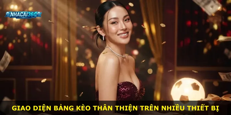 Giao diện bảng kèo thân thiện trên nhiều thiết bị