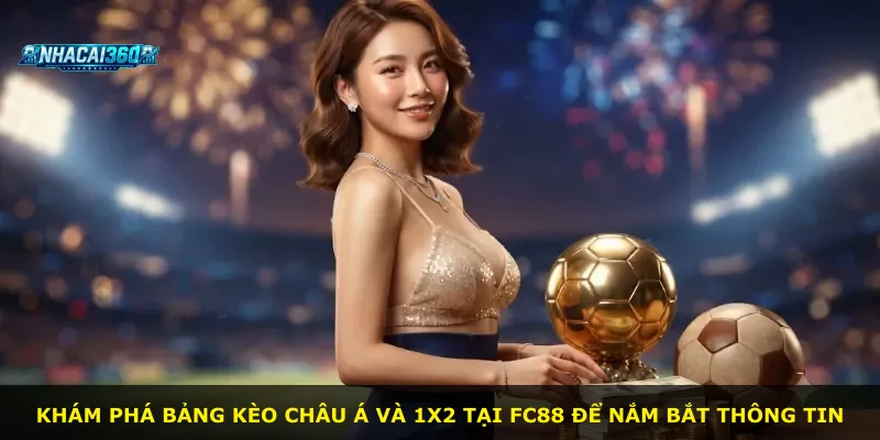 Khám phá bảng kèo châu Á và 1X2 tại Fc88 để nắm bắt thông tin