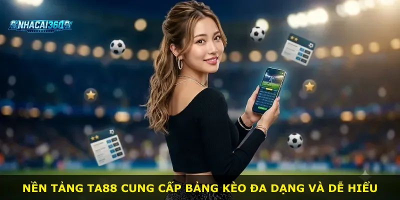 Nền tảng Ta88 cung cấp bảng kèo đa dạng và dễ hiểu