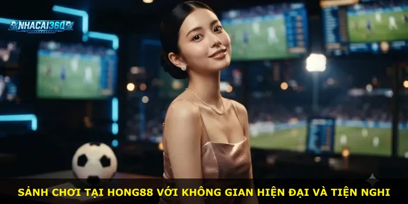 Sảnh chơi tại Hong88 với không gian hiện đại và tiện nghi