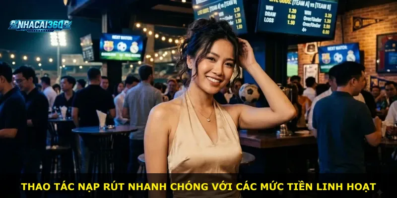Thao tác nạp rút nhanh chóng với các mức tiền linh hoạt