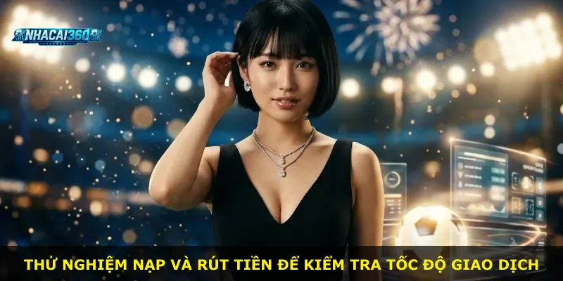 Thử nghiệm nạp và rút tiền để kiểm tra tốc độ giao dịch