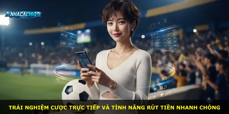 Trải nghiệm cược trực tiếp và tính năng rút tiền nhanh chóng