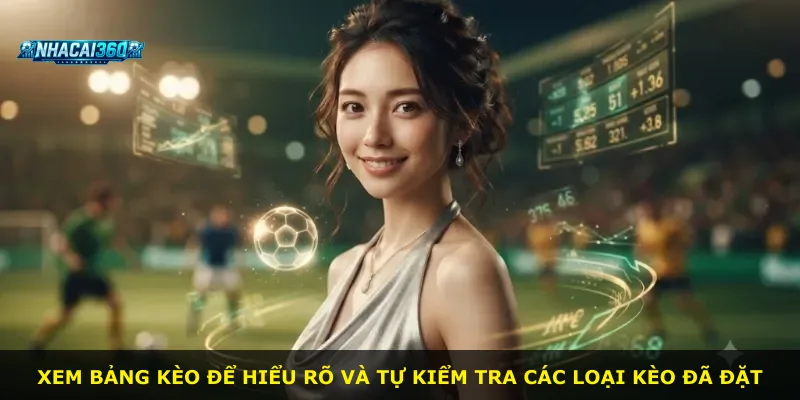Xem bảng kèo để hiểu rõ và tự kiểm tra các loại kèo đã đặt